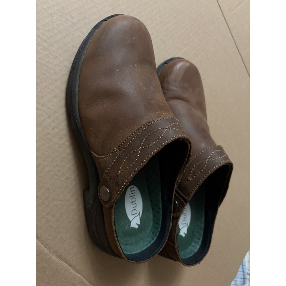 Dublin Clogs Brown Leather Ride Life Style Size 10